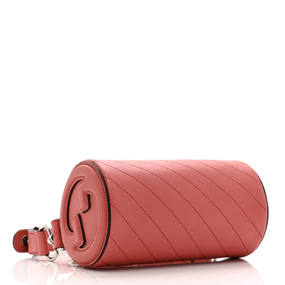 Gucci Sakai Be Green Calfskin Diagonal Stitched Mini Blondie Barrel Shoulder Bag Pink 4 of 10