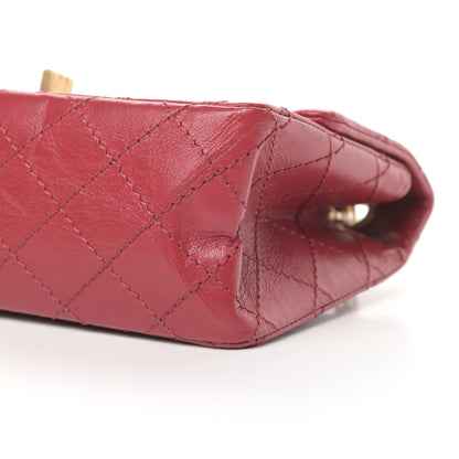 Chanel Aged Calfskin Quilted 2.55 Reissue Mini Flap Red 10 of 13