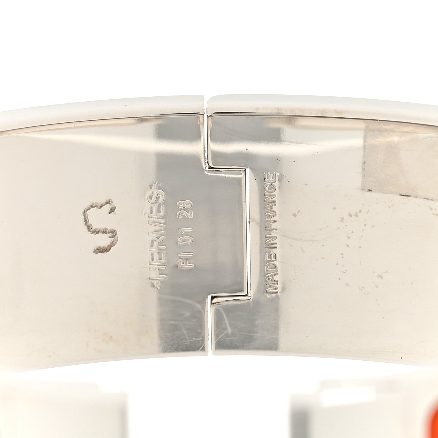 Hermes Enamel Wide Clic Clac H Bracelet GM Orange 3 of 3