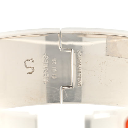 Hermes Enamel Wide Clic Clac H Bracelet GM Orange 3 of 3
