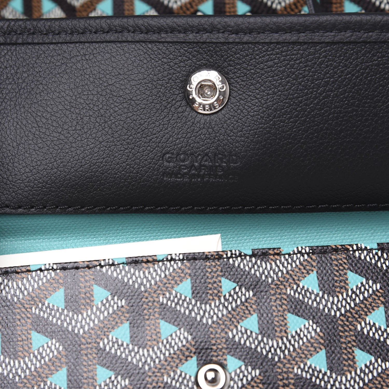 Goyard Goyardine Saint Louis Claire Voie GM Black Blue 8 of 8