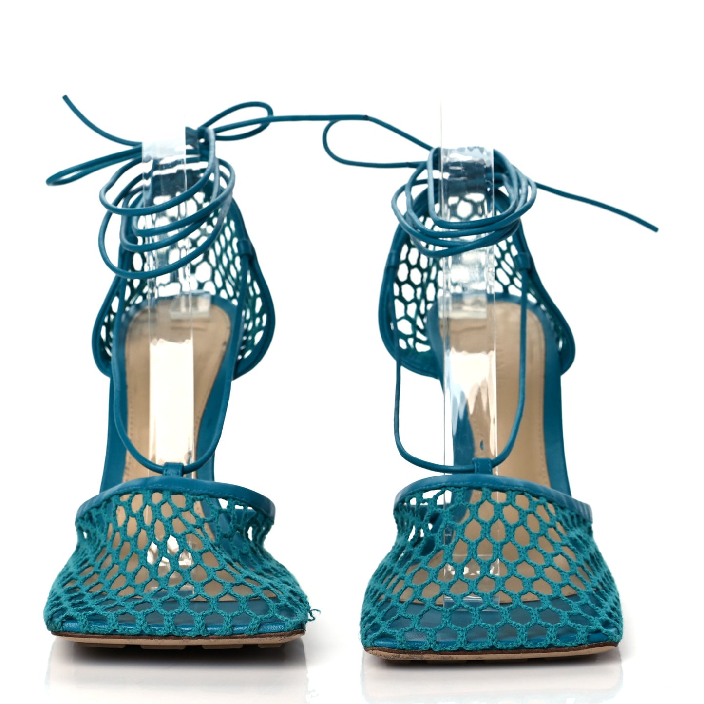 Mesh Nappa Stretch Ankle Tie 90mm Sandals 39.5 Blaster