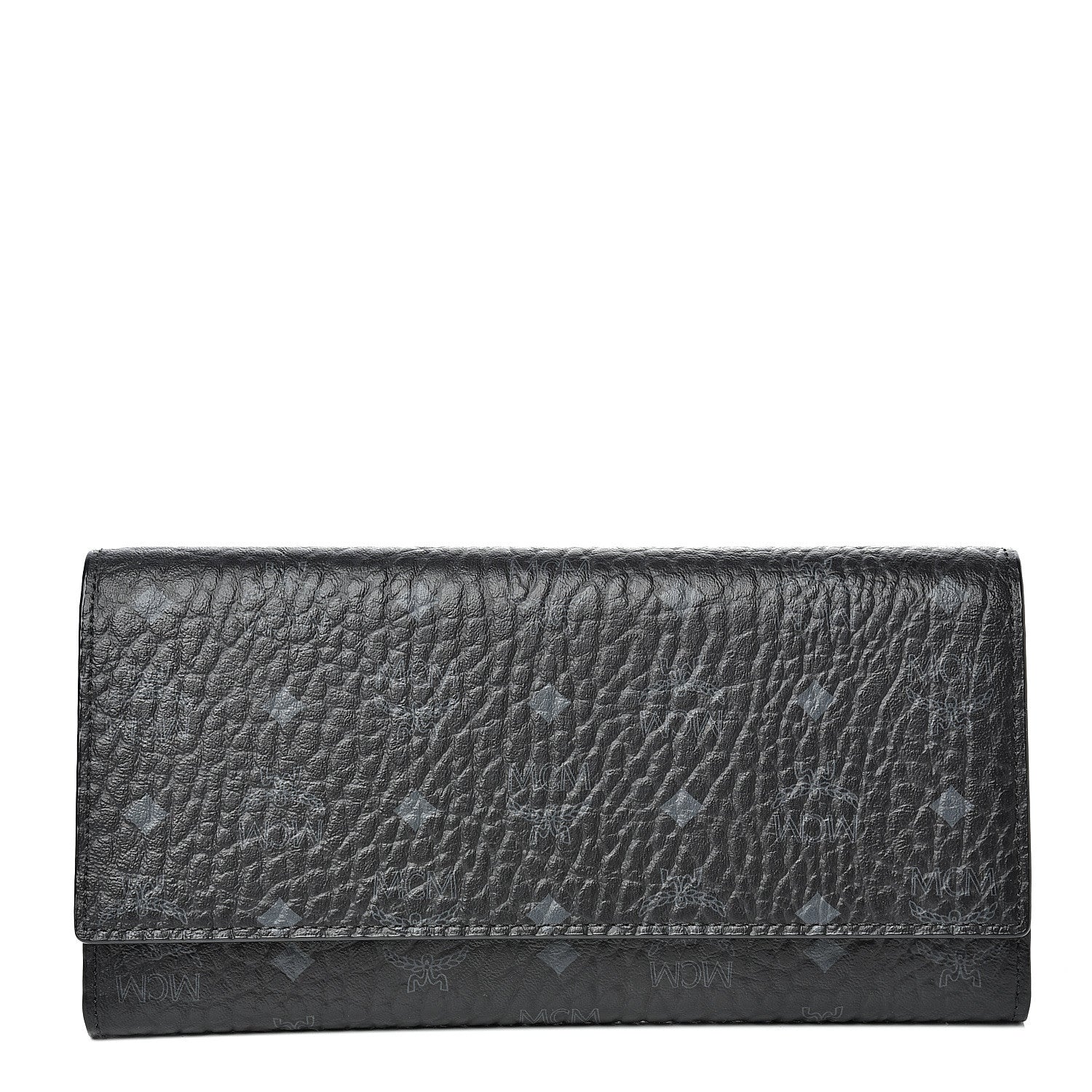MCM Visetos Continental Flap Wallet Black 1 of 6
