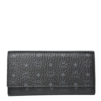 MCM Visetos Continental Flap Wallet Black 1 of 6