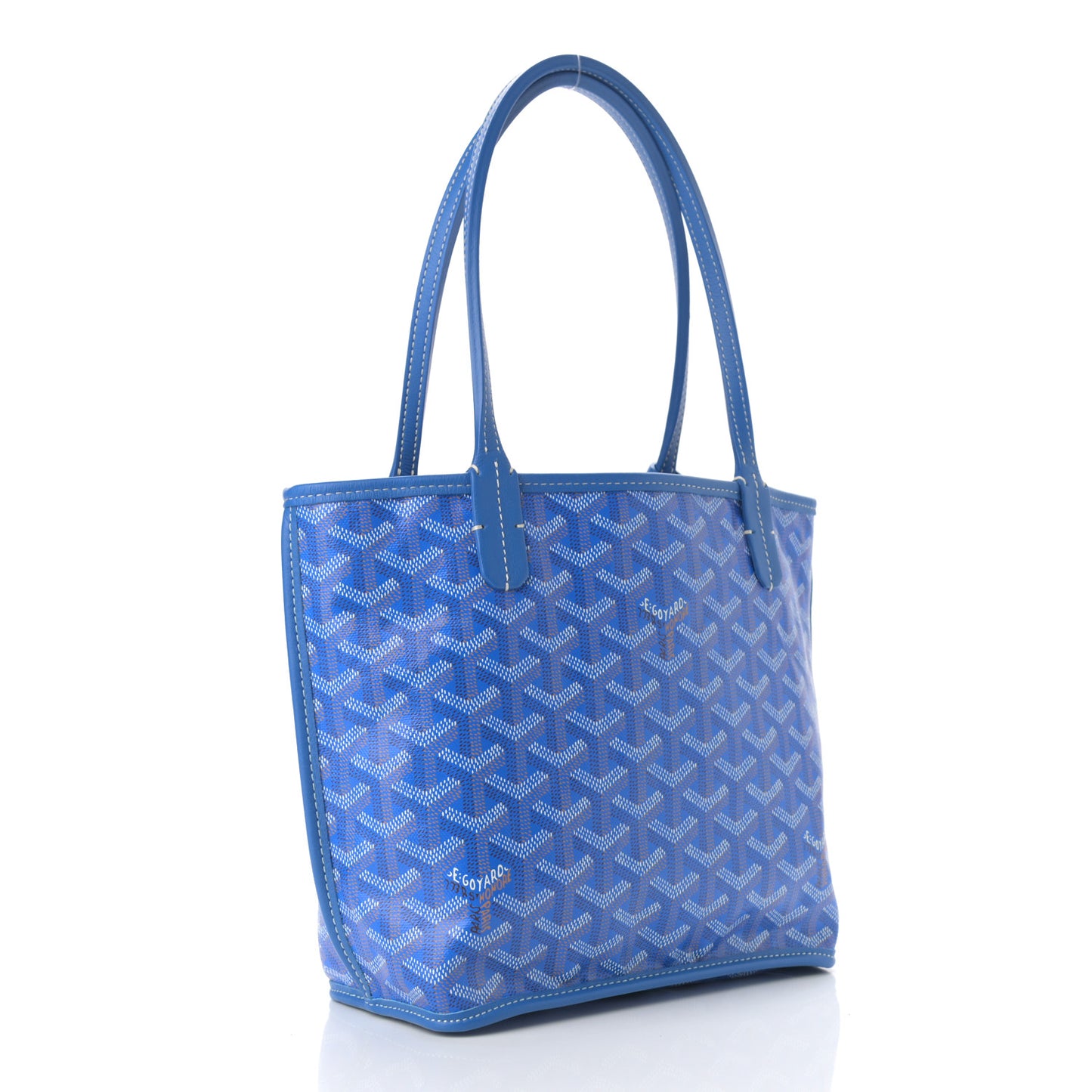 Goyardine Reversible Mini Anjou Sky Blue