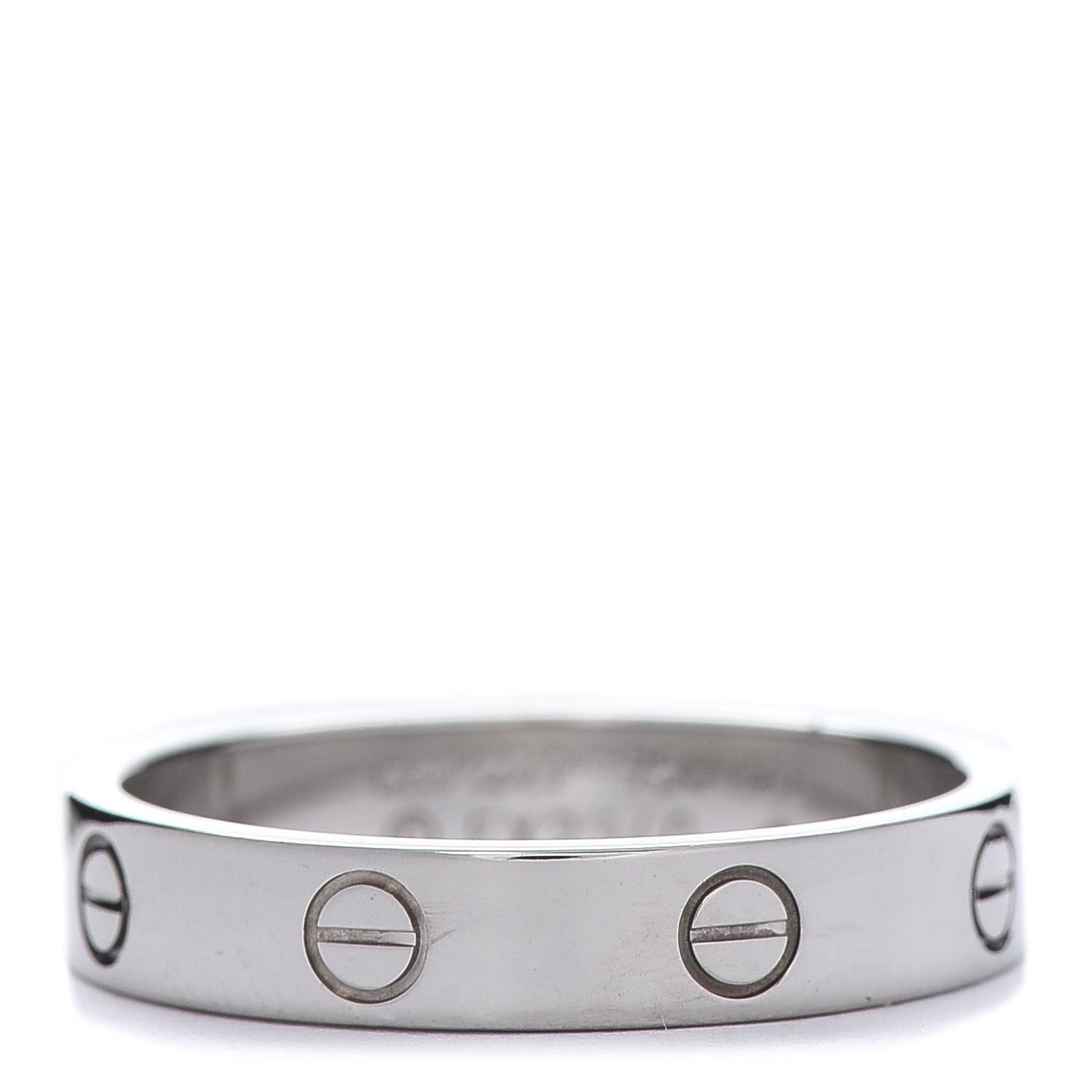 18K White Gold 3.5mm LOVE Wedding Band Ring 58 8.25