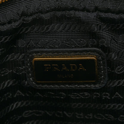 Prada Vitello Daino Medium Double Zip Shoulder Bag Black 7 of 12