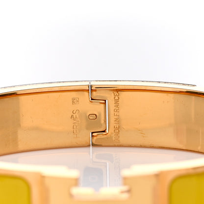 Hermes Enamel Narrow Clic Clac H Bracelet PM Jaune Soleil 3 of 3