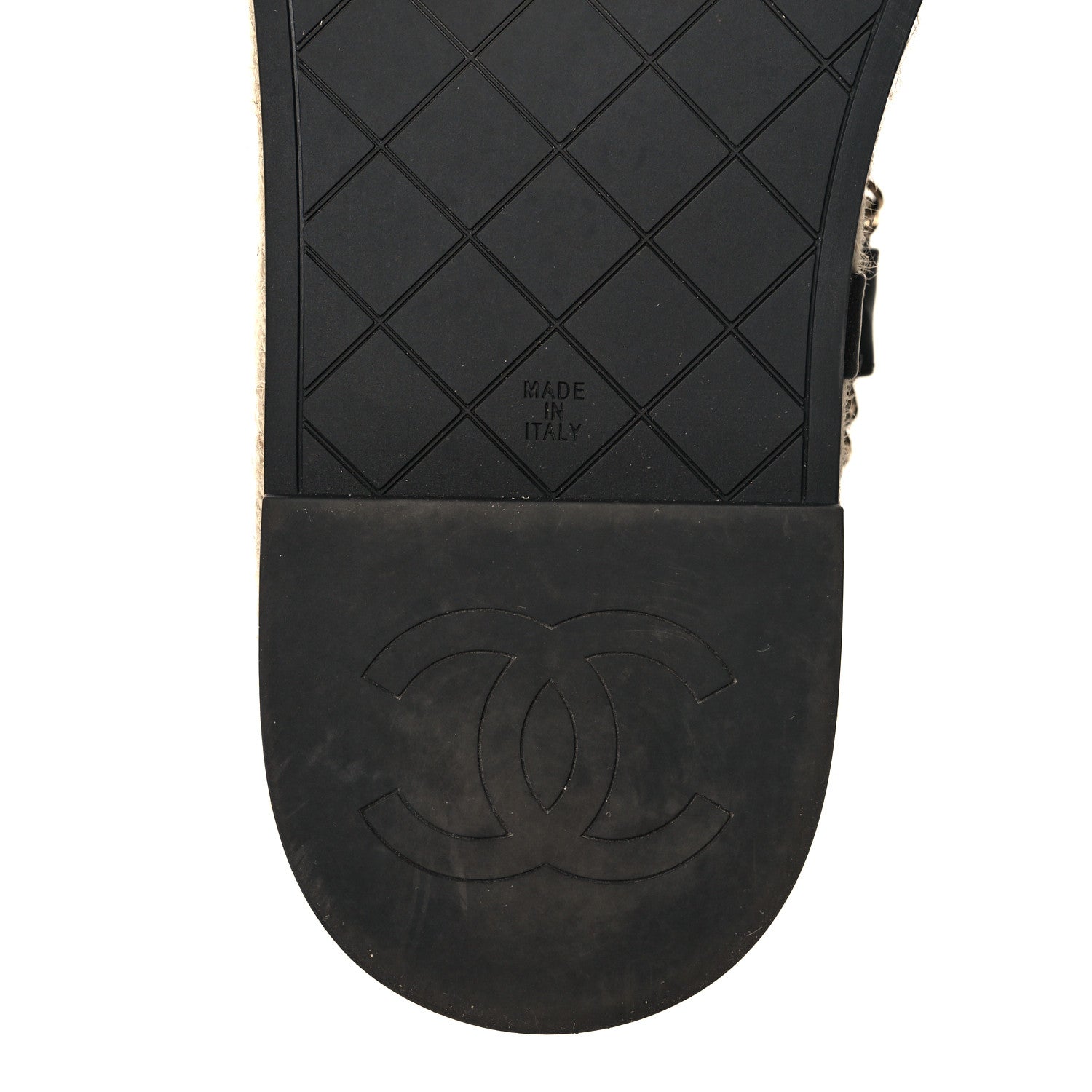 Chanel Lambskin Chain CC Thong Espadrille Sandals 38 Black 5 of 10