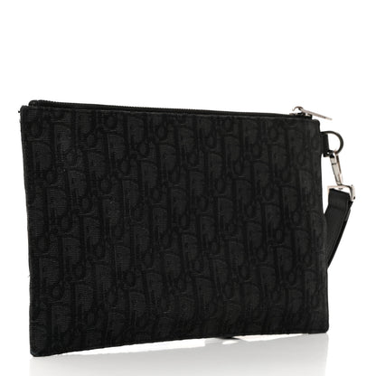 Christian Dior Oblique Jacquard Pouch Black 3 of 8