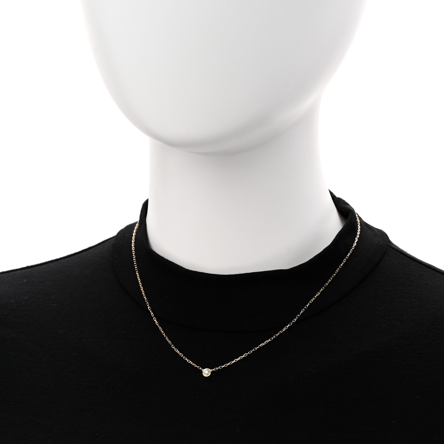 Cartier 18K Yellow Gold Diamond SM D'Amour Pendant Necklace 2 of 6