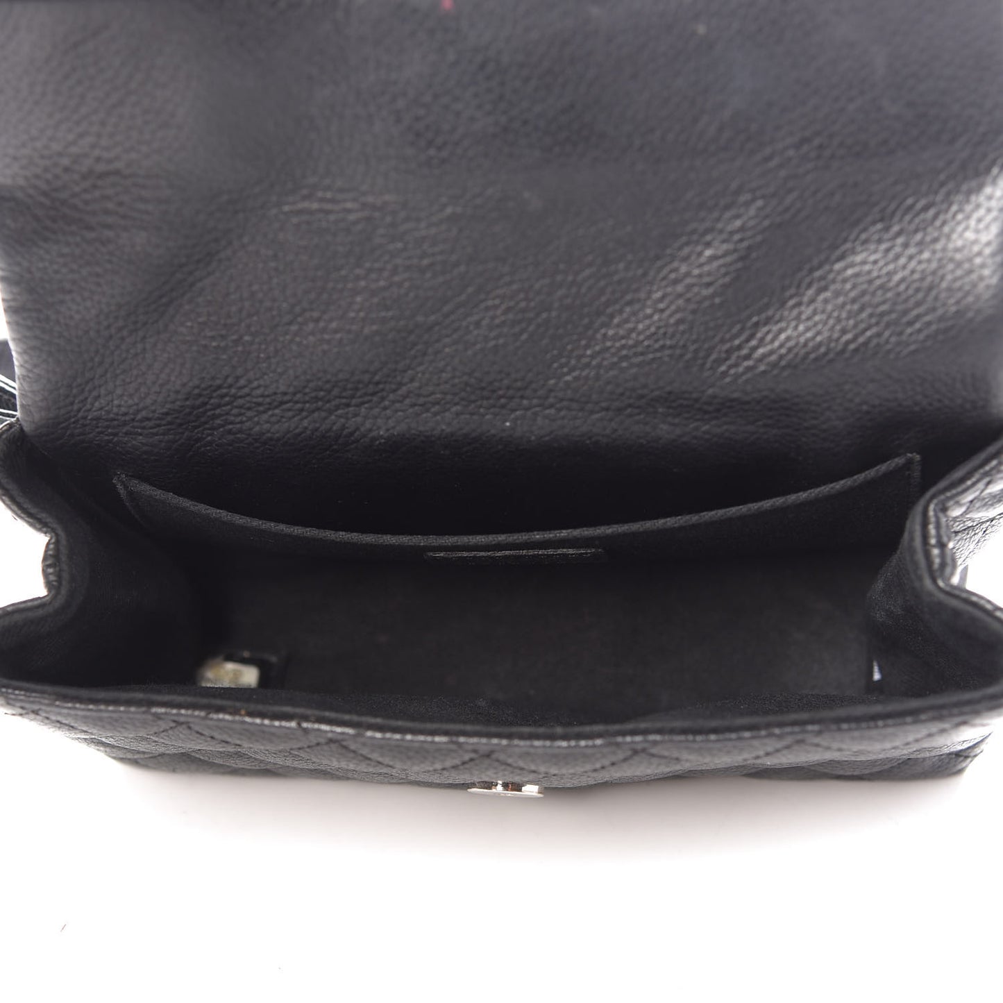 Grained Calfskin Quilted 2.55 Reissue Flap Belt Bag Clutch Black