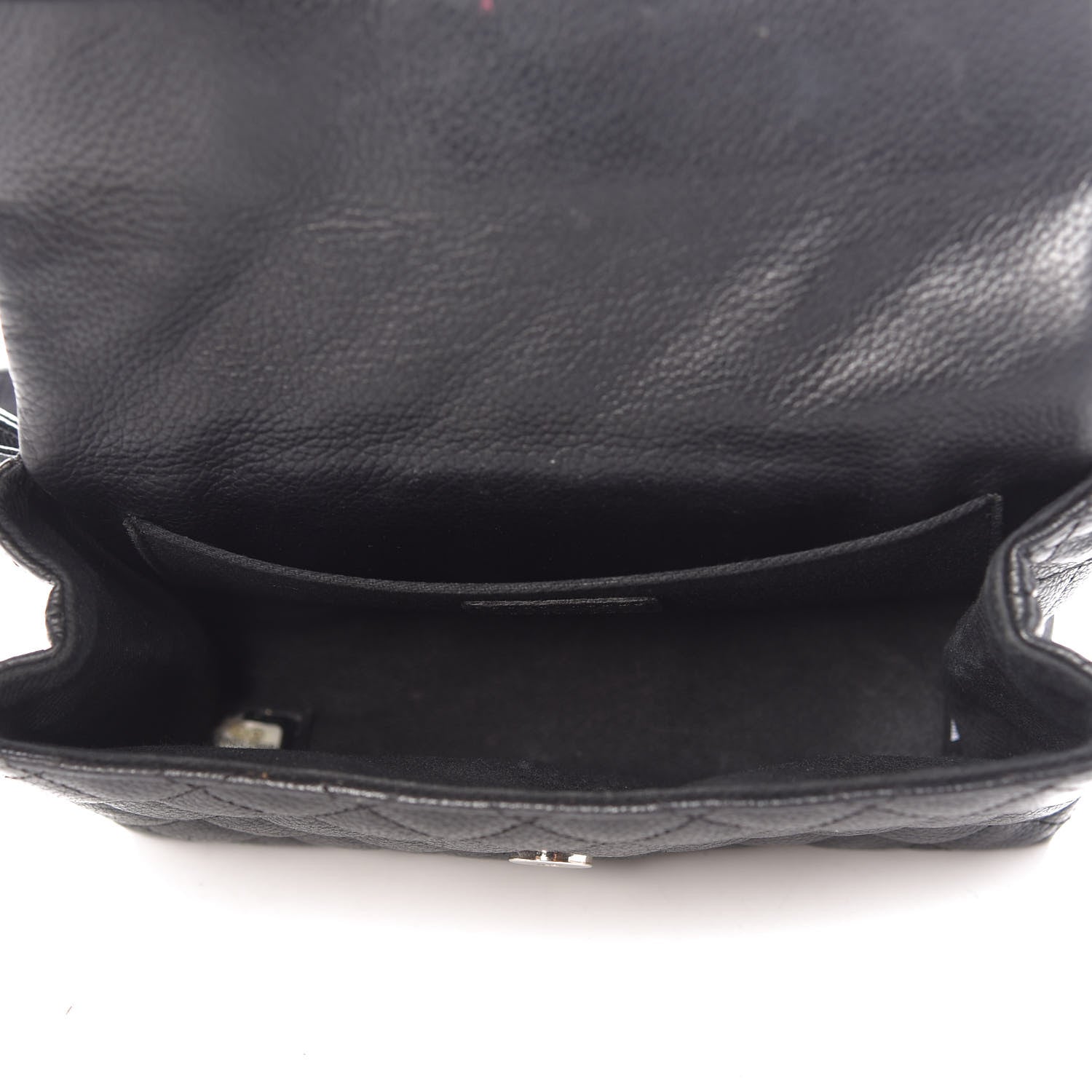 Chanel Grained Calfskin Quilted 2.55 Reissue Flap Belt Bag Clutch Black 5 of 12