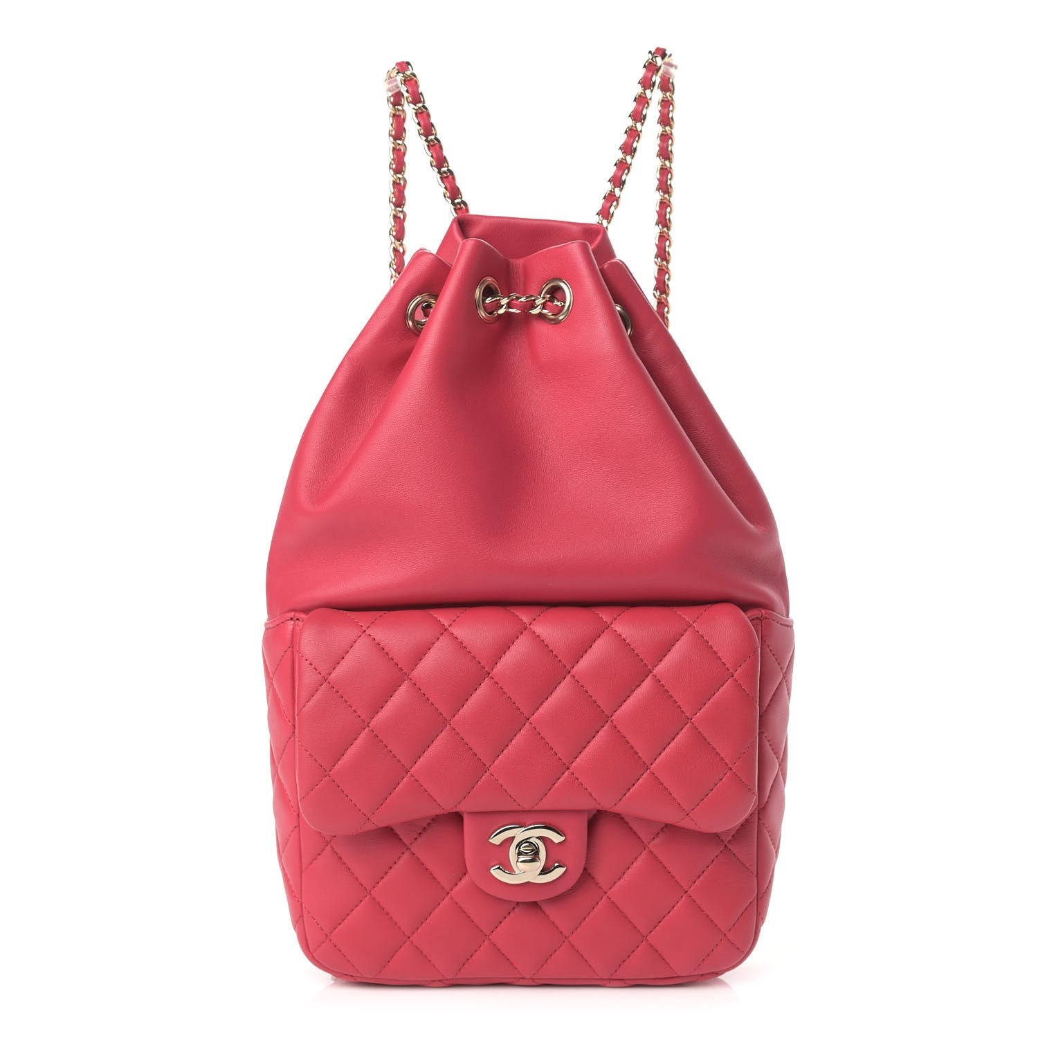 Chanel Lambskin Quilted Large In Seoul Backpack Red 1 of 8