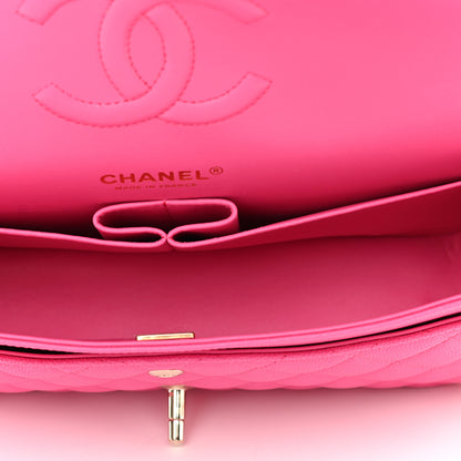 Chanel Caviar Quilted Medium Double Flap Dark Pink 5 of 10