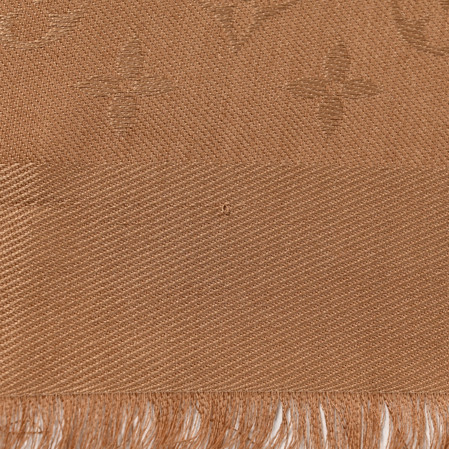 Louis Vuitton Silk Wool Monogram Shine Shawl Caramel 4 of 4