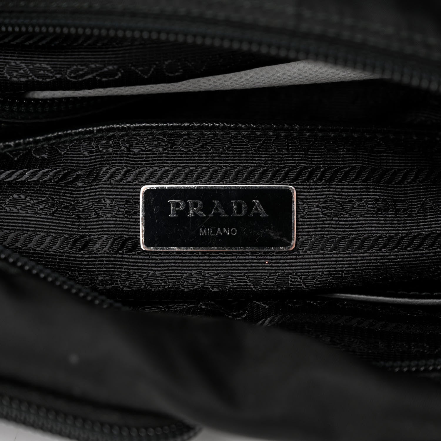 Prada Nylon New Vela Studded Messenger Black Fuoco 6 of 10
