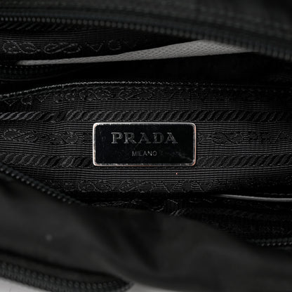 Prada Nylon New Vela Studded Messenger Black Fuoco 6 of 10