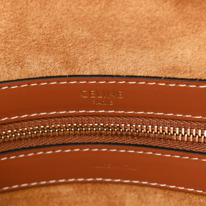 Celine Waxed Suede Calfskin Large Boston Bag Tobacco 6 of 11