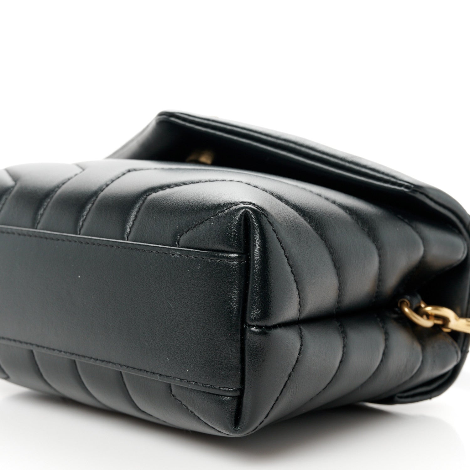Saint Laurent Calfskin Y Quilted Monogram Toy Loulou Crossbody Bag Black 11 of 11