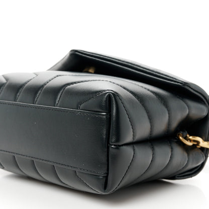 Saint Laurent Calfskin Y Quilted Monogram Toy Loulou Crossbody Bag Black 11 of 11