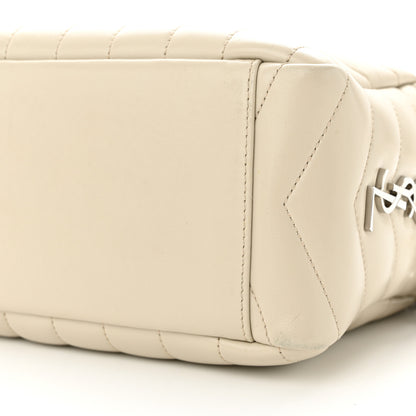 Saint Laurent SAINT LAURENT Calfskin Y Quilted Monogram Small Loulou Bowling Bag Ivory 10 of 12
