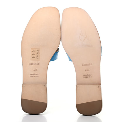 Hermes Patent Oran Sandals 40.5 5 of 8