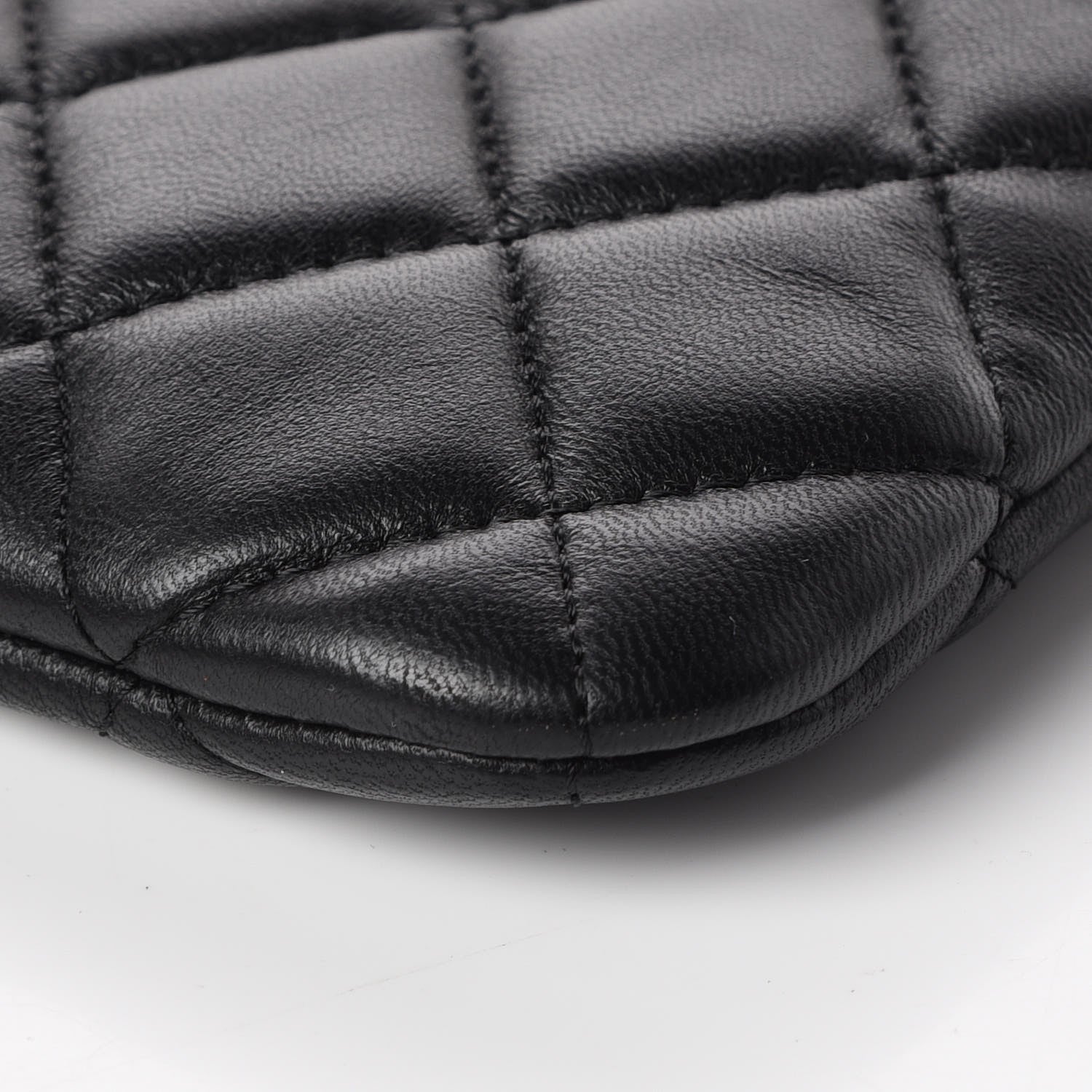 Chanel Lambskin Quilted Medium Cosmetic Case Black 6 of 10