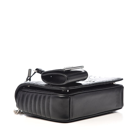 Prada Soft Calf Impunture Medium Diagramme Flap Black 4 of 9