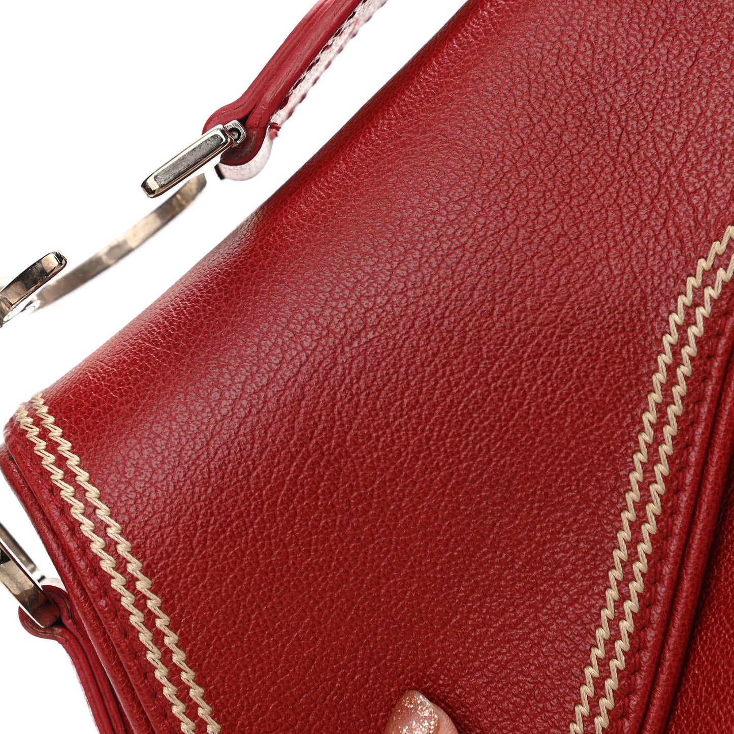 Calfskin Saddle Bag Red