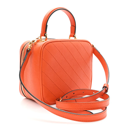 Gucci Sakai Be Green Calfskin Diagonal Stitched Blondie Top Handle Bag Orange 3 of 10