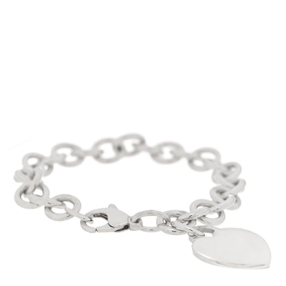 Tiffany Sterling Silver Heart Tag Charm Bracelet 1 of 3