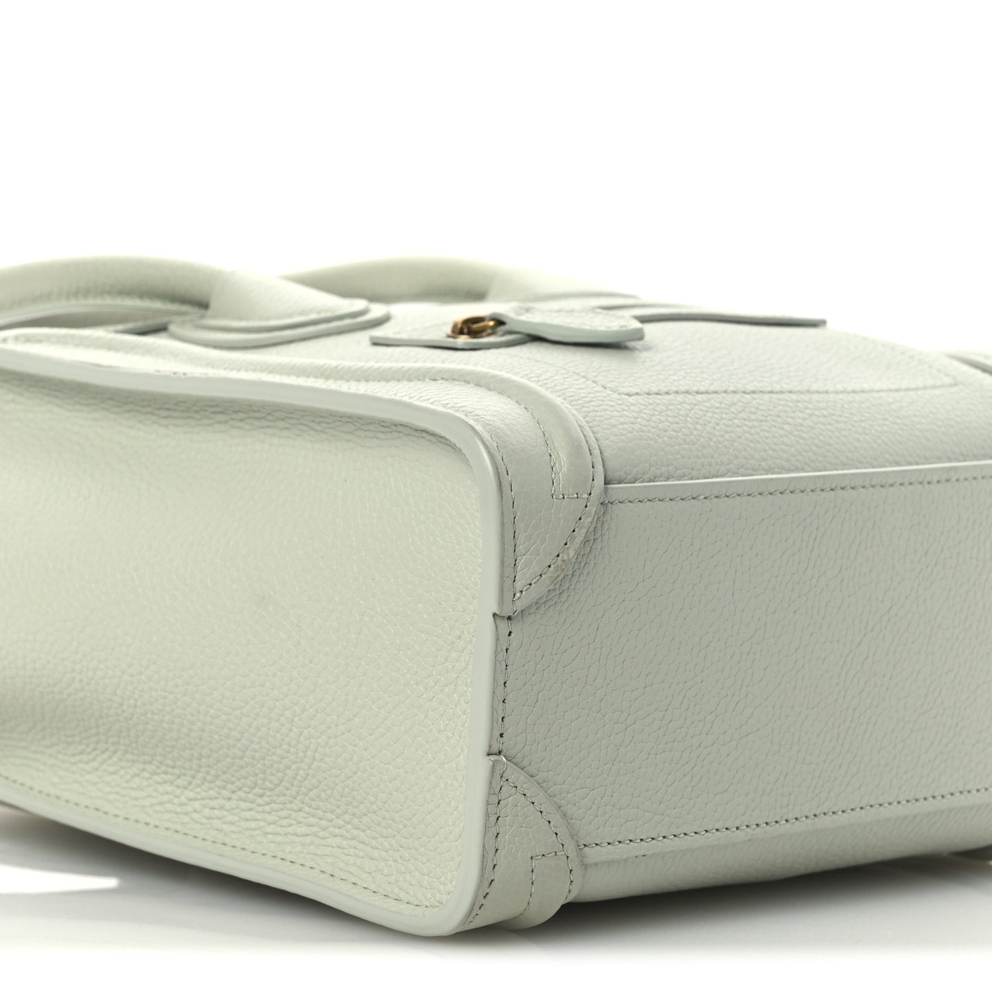 Drummed Calfskin Nano Luggage Vert D'eau