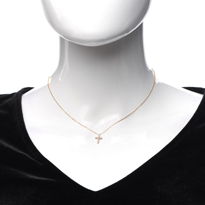 Cartier 18K Pink Gold Diamond Symbols Cross Pendant Necklace 2 of 5