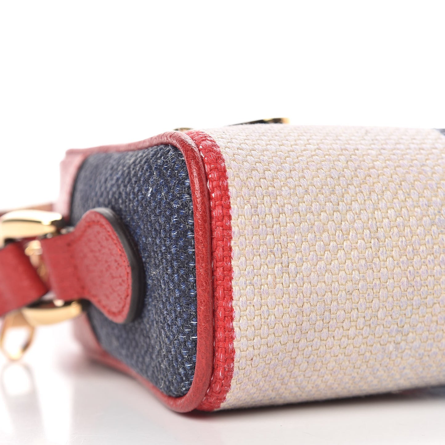 Canvas Sylvie Stripe Mini Ophidia Camera Bag Mystic White Hibiscus Red Maritime