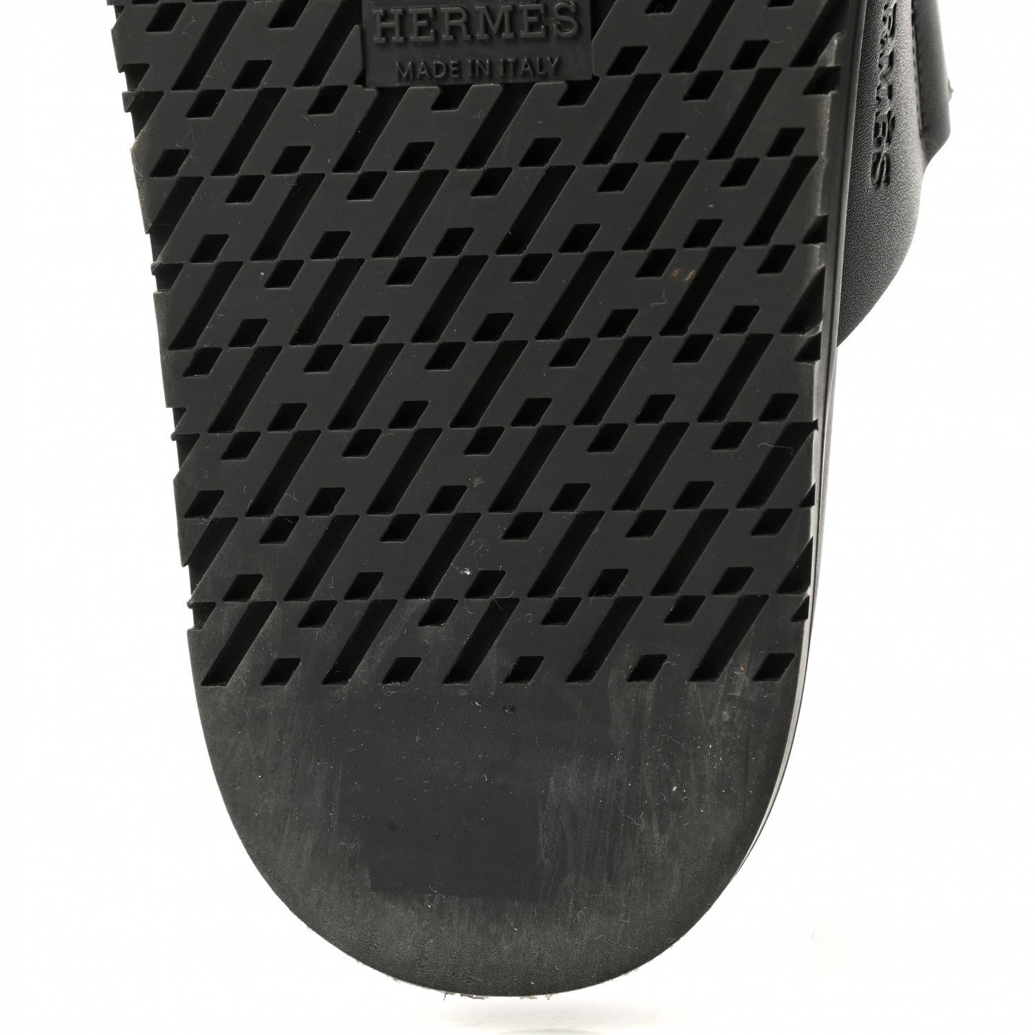 Hermes Calfskin Womens Chypre Sandals 37.5 Black 9 of 10