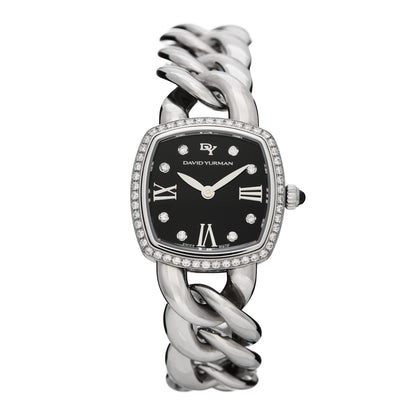 David Yurman Stainless Steel Diamond Bezel 23mm Albion Quartz Watch Black 1 of 4