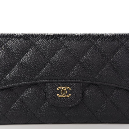 Chanel Caviar Quilted Large Flap Wallet Black 13 of 13