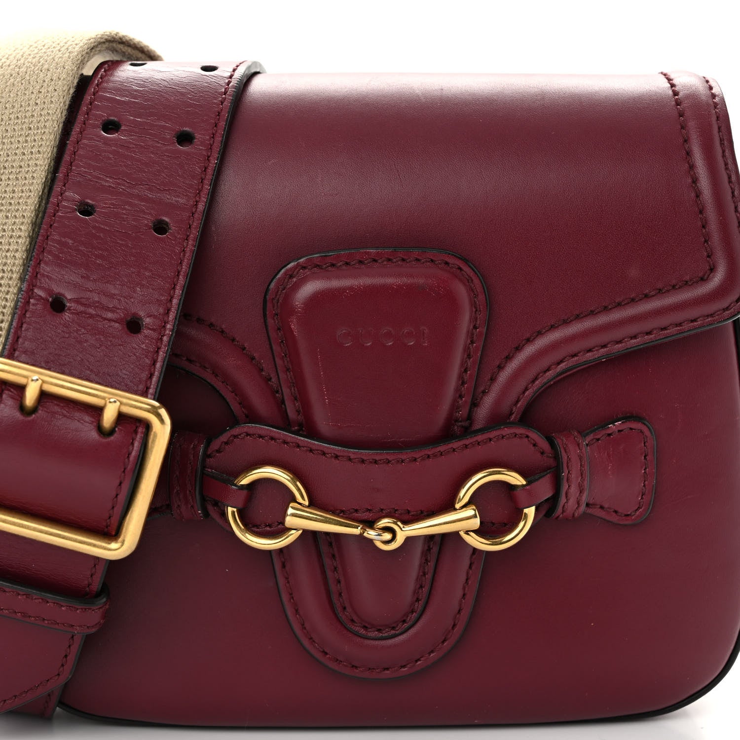 Gucci Ruinart Calfskin Small Lady Web Shoulder Bag Red 8 of 12