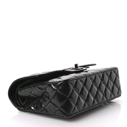 Chanel Shiny Crumpled Calfskin Quilted Small Double Flap So Black 3 of 10