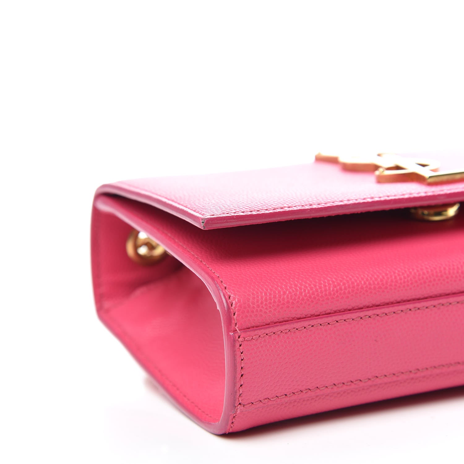 Saint Laurent Grain De Poudre Small Monogram Kate Satchel Bubblegum 5 of 13
