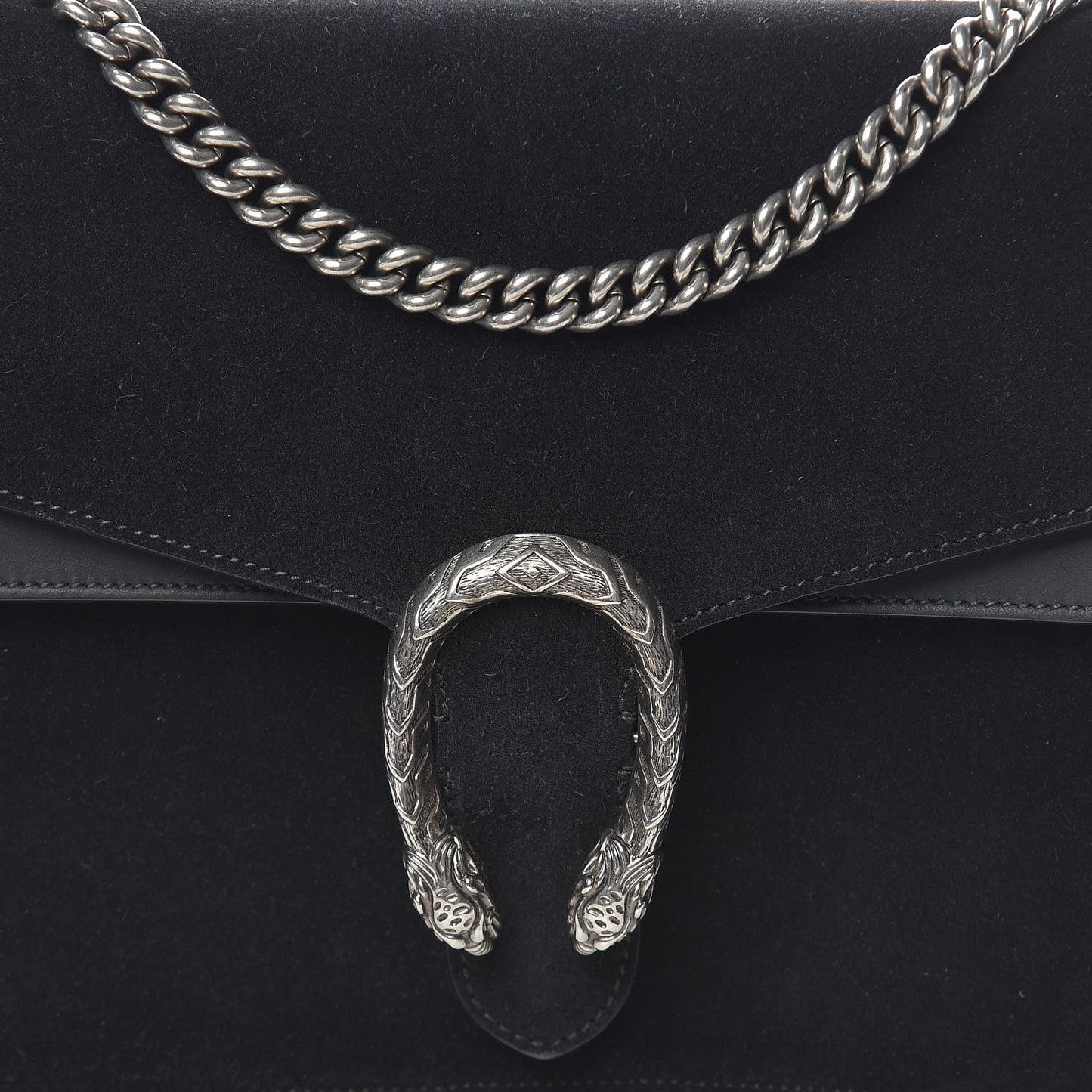 Suede Medium Dionysus Shoulder Bag Black