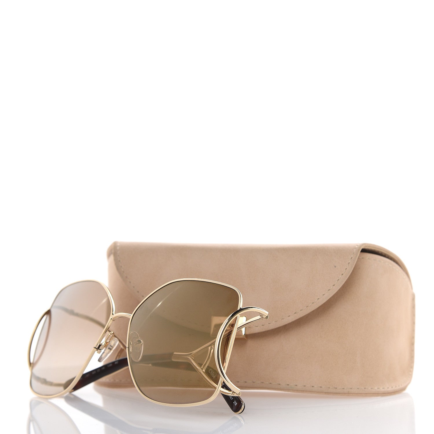 Chloe Jackson Oversized Square Sunglasses CE135S Gold 7 of 7