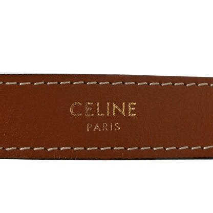 Celine Triomphe Canvas Calfskin Ava Shoulder Bag Tan 6 of 12