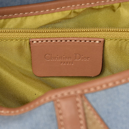 Christian Dior Denim Calfskin Double Saddle Bag Light Blue 6 of 11