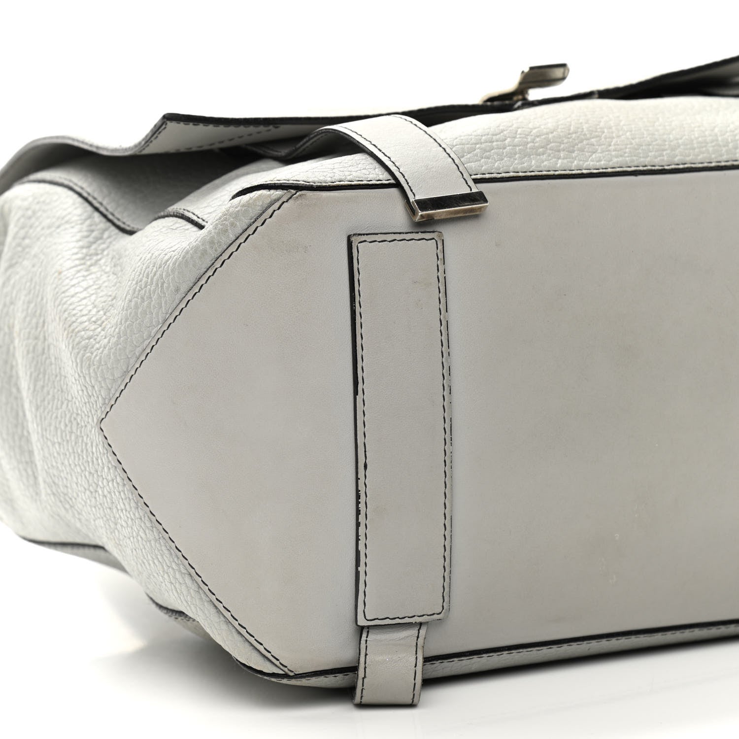 Proenza Schouler Pebbled Calfskin Small PS Courier Backpack Heather Grey 9 of 13