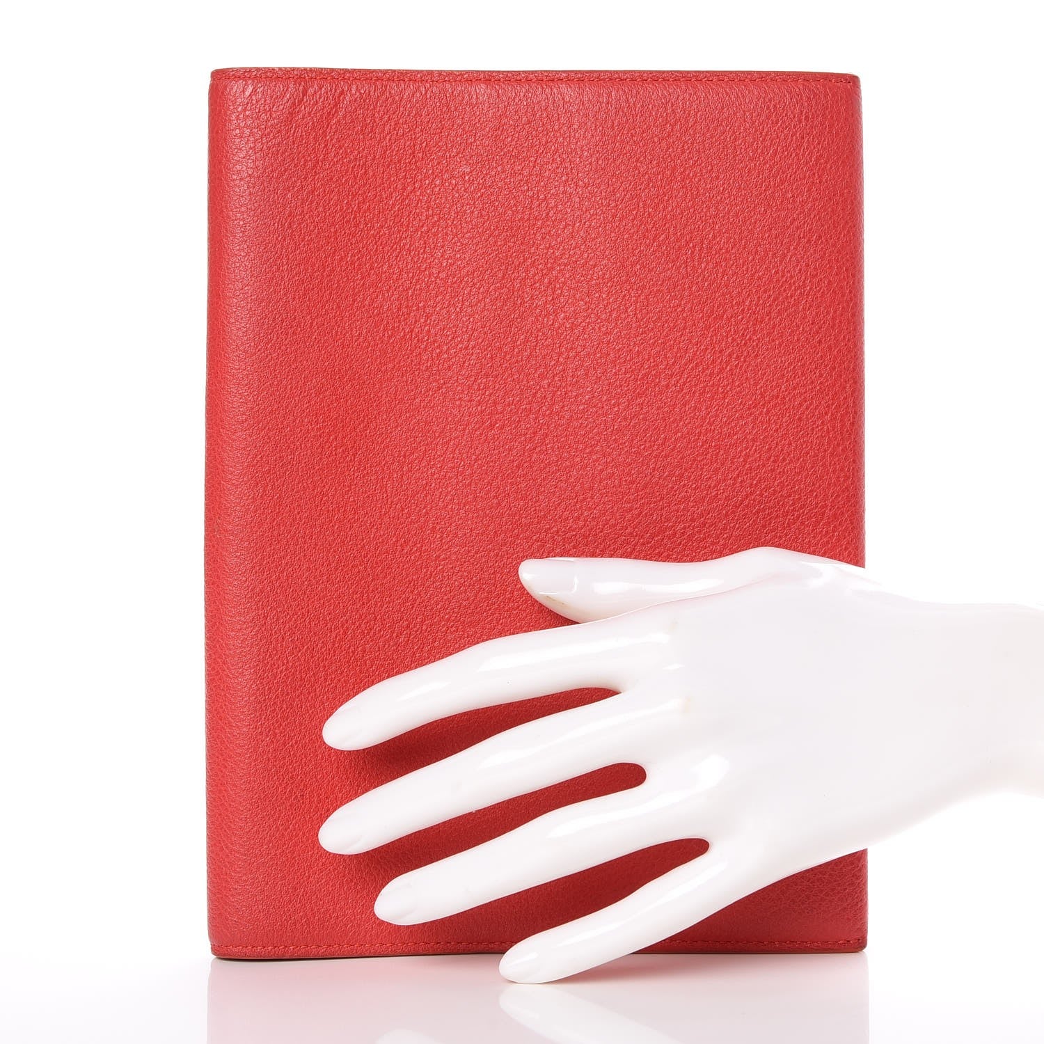 Louis Vuitton Calfskin Notebook Cover MM Rouge Orange 2 of 7