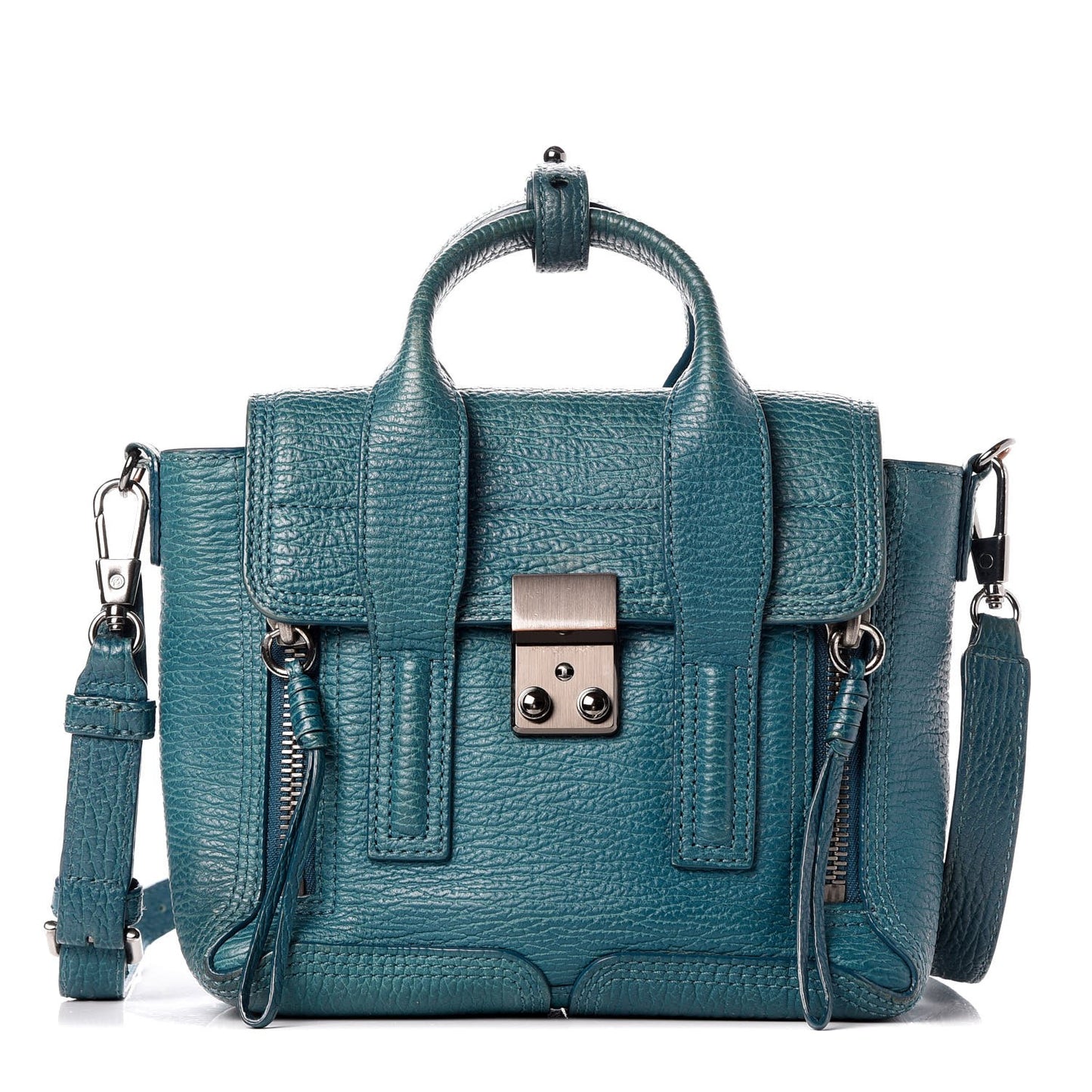 3.1 Textured Calfskin Mini Pashli Satchel Nile