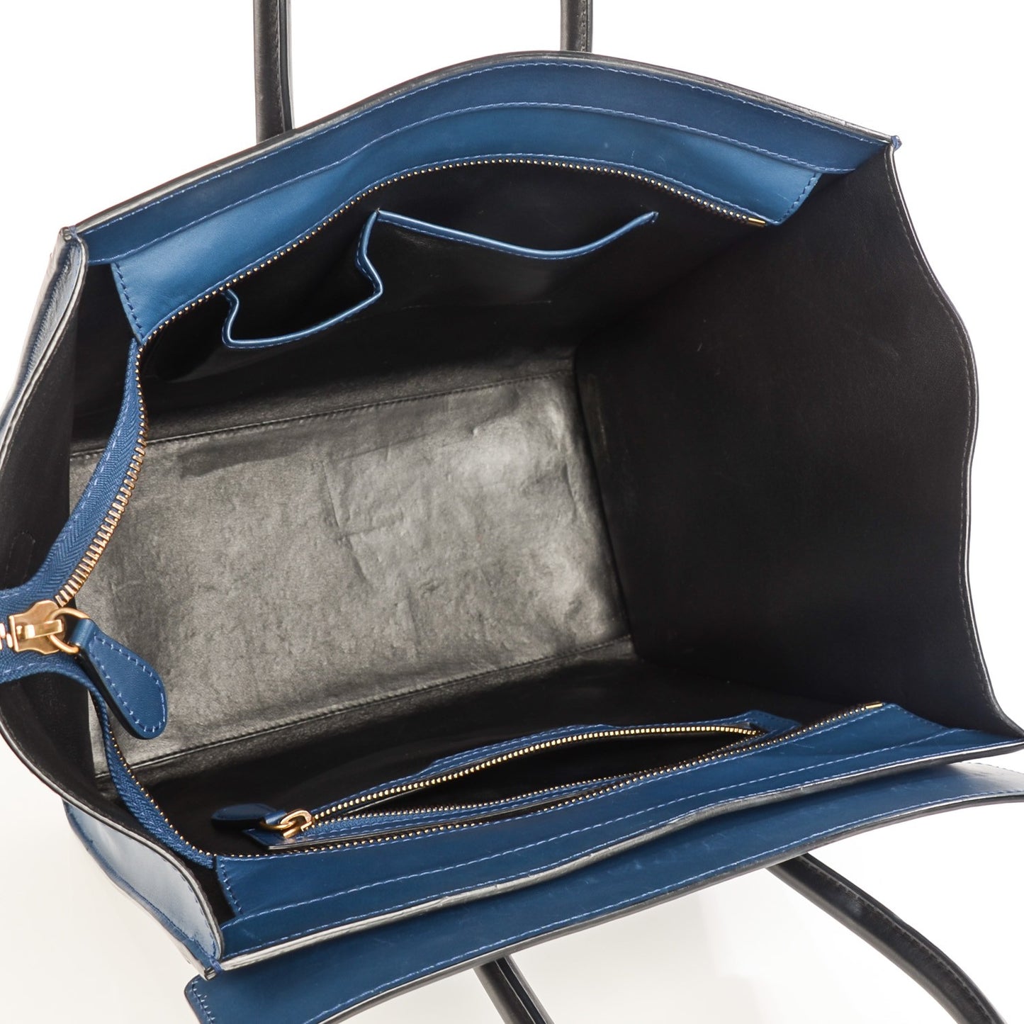 Smooth Calfskin Mini Luggage Ocean Blue