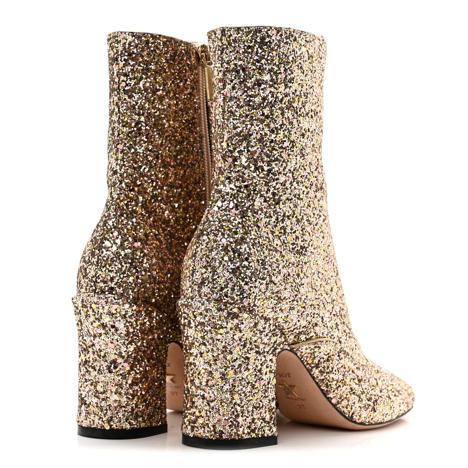 Christian Dior Glitter D-Circus 80mm Short Boots 37 Gold 5 of 13